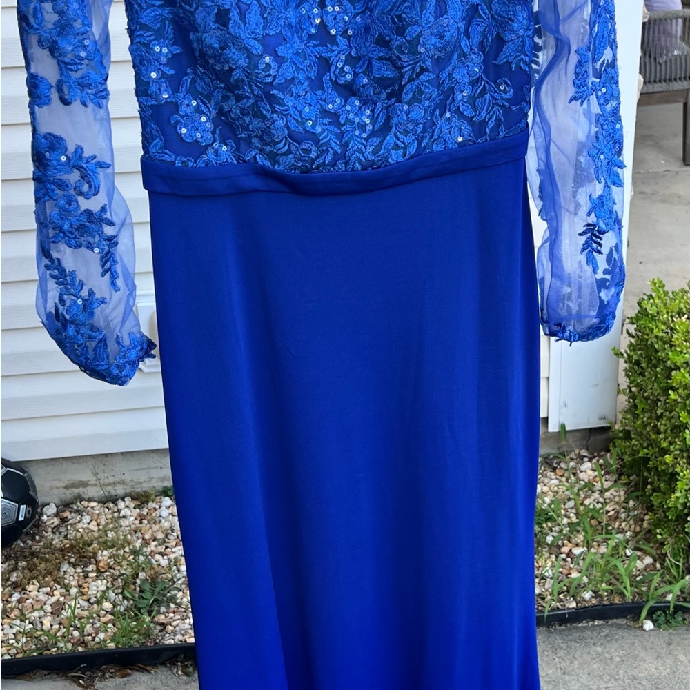 JJs House Royal Blue Sequin Lace Dress